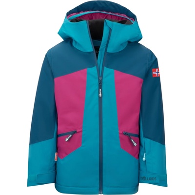 TROLLKIDS Детско зимно яке Trollkids Girl's Rauland Jacket Winter jacket - Madeira Blue / Dark Turquoise / Bright Berry - размер 176 (EU) (703-4001-0420)