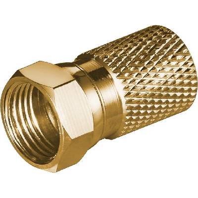 Goobay Skrutkovací F konektor 8,2 mm, medený-pozlátený