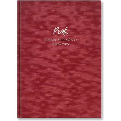 TopTimer Джобна книга за учителя TOPTIMER Prof PU кожена корица A/5 седмична 145x205 mm Червено 2026-2027 27P100C-201 (27P100C-201)