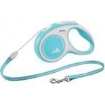 flexi Автоматичен повод Flexi New COMFORT S ВЪЖЕ - СВЕТЛО СИНЬО, 5 м за кучета до 12 кг NOBBY Germany 77526