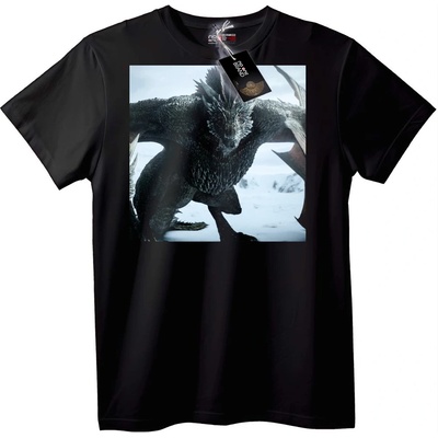 NOONEBRAND Тениска Game of Thrones Дракон - L, Black