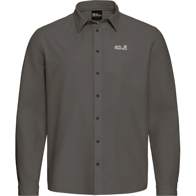Jack Wolfskin Мъжка риза с копчета Jack Wolfskin Prelight Suncool L/S Shirt - Flint - размер M (033-3069-0112)