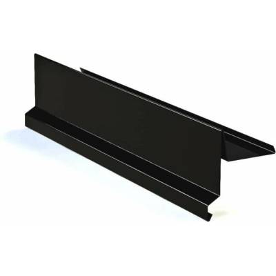 Závětrná lišta klasik r.š.250mm s okapnicí Al Hliník lakovaný RAL 9005 černá dl.2m
