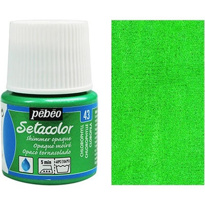 Barva na textil Pébéo Setacolor Shimmer 45 ml Zelená metalická chlorophyl 43