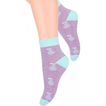 STEVEN Dívčí kotníkové ponožky 004/125 fialová světlá