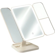 Soulima 26952 LED kozmetické zrkadlo, 3x zväčšenie, 600 mAh, krémovo biela