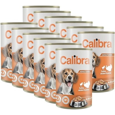 Calibra Dog Adult Turkey Chicken Pasta in jelly 1240 g