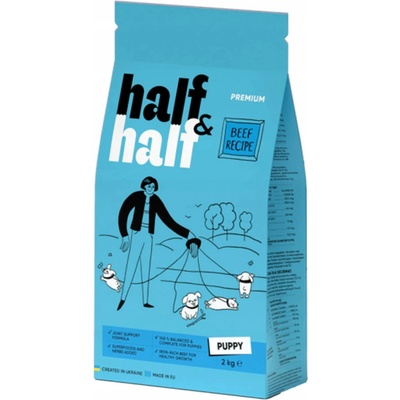 Half&Half Puppy All Breed S Hovězím 2 kg