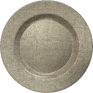 FUZHOU FUZHOU-Подложна чиния 33cm с релеф БЕЖОВА (JQY17-7026A) (015203)