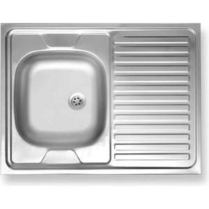 FERRO - Мивка 60x80 см, от неръждаема стомана DR60/80 (DR60/80) Мивка за вграждане