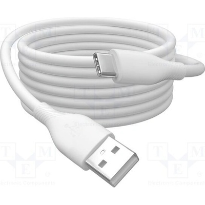 Digitus AK-300340-020-W USB 2.0, USB A vidlice,USB C vidlice, niklovaný, 2m, bílý
