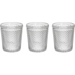 Tognana Комплект 3 стъклени чаши diamante, 300 мл, прозрачни (n3585u15895a)