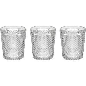 Tognana Комплект 3 стъклени чаши diamante, 300 мл, прозрачни (n3585u15895a)