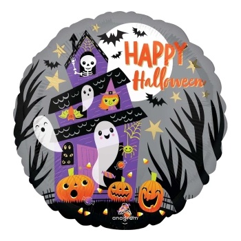 Image 1 of Amscan Балон от фолио, Обитавана от духове къща 43 см