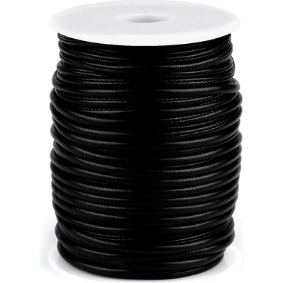 Šňůra z eko kůže s duší Ø2,5 a 3 mm Varianta: 4 (Ø2,5 mm) černá, Balení: 1 m