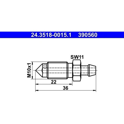 ATE Odvzdušňovací šroub / ventil 24351800151