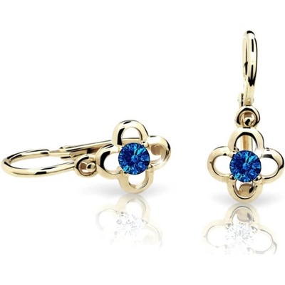 Cutie Jewellery zlaté detské náušnice C1944-10-X-1 modrá