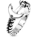 Šperky4U Ocelový prsten s kotvou OPR1856