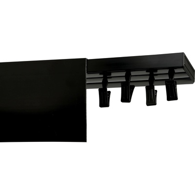 Rolmeister Stropní kolejnička s krytem 9 cm Černá Stropní dvojitá 750 cm