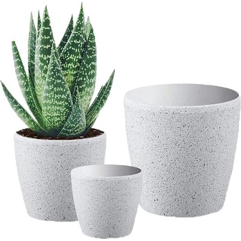 Strend Pro Stone Kvetináč 23x20,5 cm, sivý, efekt kameňa
