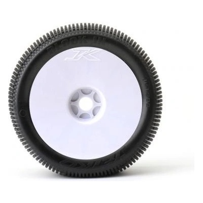 Jetko Block In Soft 1:8 Truggy Pre-glued on White Rims 2