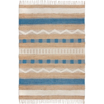 Flair Rugs Синьо-естествен ръчно изработен килим със смес от юта 120x170 cm Medina Jute - Flair Rugs (503119377415)