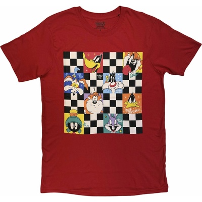 Looney tunes tričko Checkered Characters červená