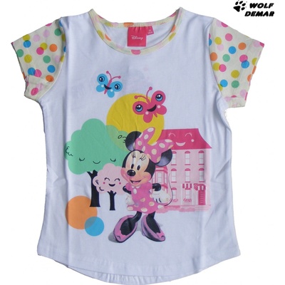 Setino dívčí tričko 210 Minnie spring bílá