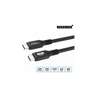 MicroConnect USB-C to USB-C cable 0.15m Premium, 100W, 40Gbps, USB4 Gen 3x2