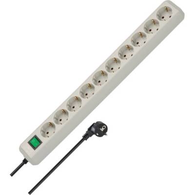 brennenstuhl Разклонител Brennenstuhl - Eco-line, 10 гнезда, 3 m, сив (1159350010)