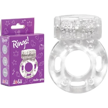 Пенис ринг с вибрация, двойна наслада - Erection Ring Axle White (0114-80LOLA)