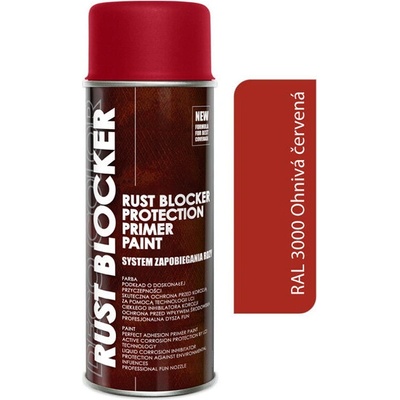 Deco Color Rust Blocker ohnivá červená RAL 3000 400ml priamo na hrdzu