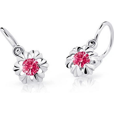 Cutie Jewellery detské náušnice z bieleho zlata C2213-10-X-2 fuchsiová