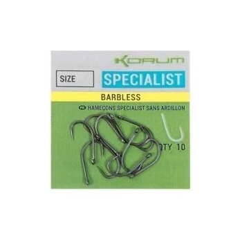 Korum Háčky Xpert Specialist Hooks - Barbless vel.6, 10 ks