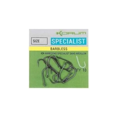 Korum Háčky Xpert Specialist Hooks - Barbless vel.6, 10 ks