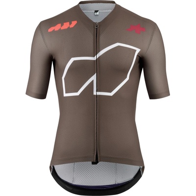 ASSOS Мъжка фланелка с къс ръкав за колоездене ASSOS Equipe R Jersey We Are The A Cycling jersey - Moka Brown (056-3996-0113)