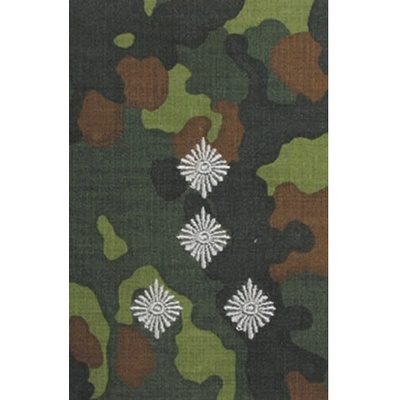 Bundeswehr Výložky BW STABSHAUPTMANN FLECKTARN/strieborné vyšitie