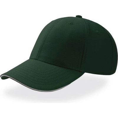 Atlantis Headwear Sport Sandwich 6 panelová baseballová COT-33050495799 Zelená lahvově/bílá