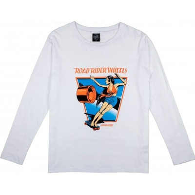 SANTA CRUZ tričko Road Rider Ls Tee White