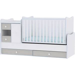 Lorelli Трансформиращо се легло Lorelli - Mini Max, 190 x 72 cm, Бяло/Син бряст (10150500033А)