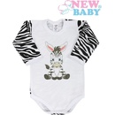 Dojčenské body s dlhým rukávom New Baby Zebra
