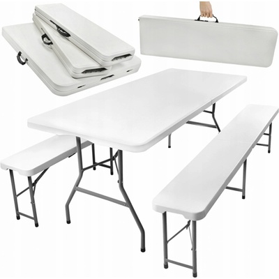 Malatec Zahradní pivní set campingový stůl a lavice skládací 180cm