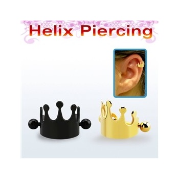 Piercingate piercing do bradavky korunka PBR00034 černá