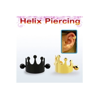 Piercingate piercing do bradavky korunka PBR00034 černá