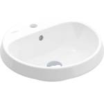 Villeroy & Boch Architectura - Скрит умивалник, 45х45 см, с преливник, отвор за смесител, CeramicPlus, алпийско бяло 5A6545R1 (5A6545R1)