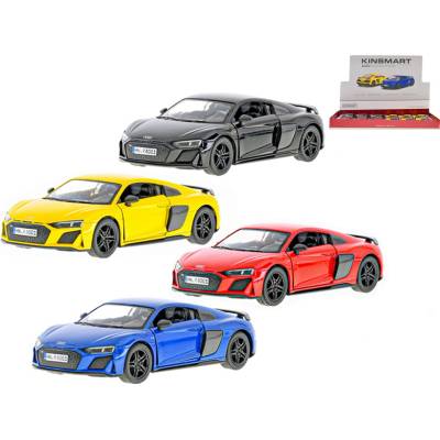 Kinsmart Audi R8 coupe kov13cm na zpětný chod Modrá 1:36