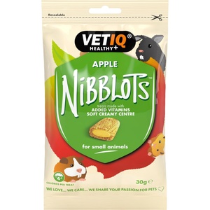  Vetiq Nibblots Healthy+ лакомство за гризачи - ябълка 30 г