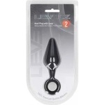Boss of Toys Silicone Anal Plug with Loop - M - Black