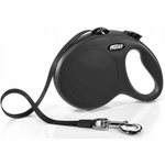 Nobby Автоматичен повод FLEXI NEW Classic L черно лента 5 м. / 50 кг 03232