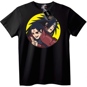 NOONEBRAND Тениска Naruto Itachi & Sasuke аниме - 2XL, Black
